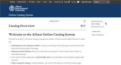 Desktop Screenshot of catalog.alliant.edu
