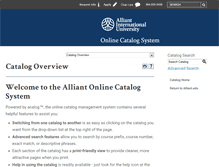 Tablet Screenshot of catalog.alliant.edu