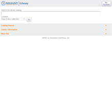 Tablet Screenshot of m.library.alliant.edu